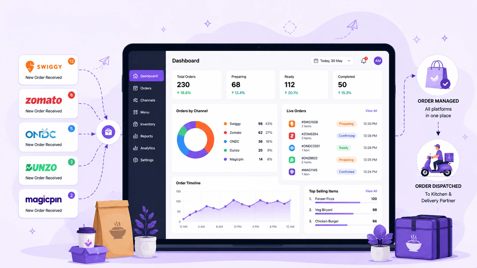 Petpooja Aggregator Integration Platform – Restaurant Growth Explainer Animation - Motion & Video